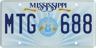 MS license plate MTG688