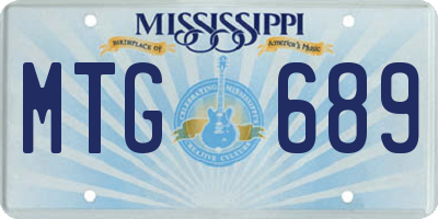 MS license plate MTG689