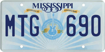 MS license plate MTG690