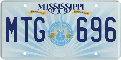 MS license plate MTG696
