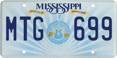MS license plate MTG699
