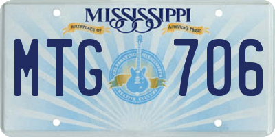 MS license plate MTG706