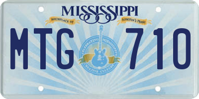 MS license plate MTG710