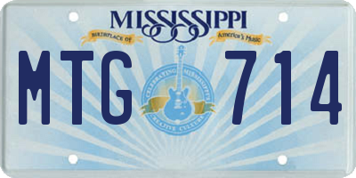 MS license plate MTG714