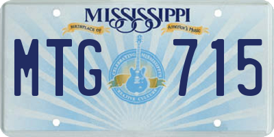 MS license plate MTG715