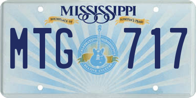 MS license plate MTG717