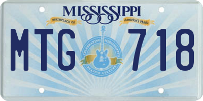 MS license plate MTG718
