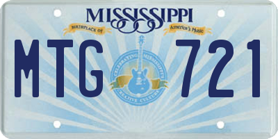 MS license plate MTG721