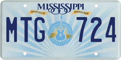 MS license plate MTG724