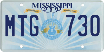 MS license plate MTG730