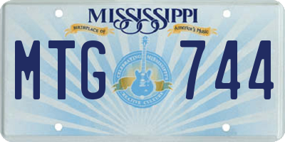 MS license plate MTG744