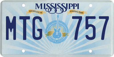 MS license plate MTG757