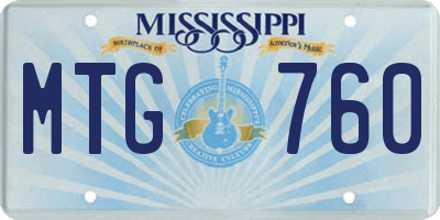 MS license plate MTG760