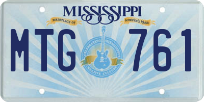 MS license plate MTG761