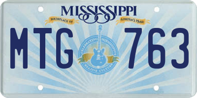 MS license plate MTG763