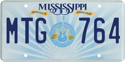 MS license plate MTG764