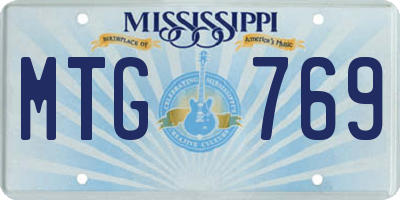 MS license plate MTG769