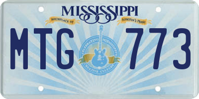 MS license plate MTG773
