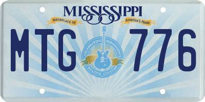 MS license plate MTG776