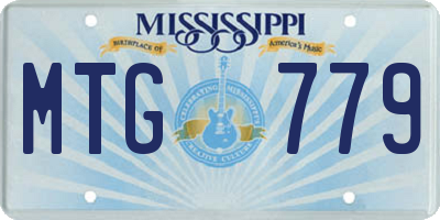 MS license plate MTG779