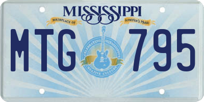 MS license plate MTG795