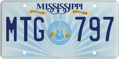 MS license plate MTG797