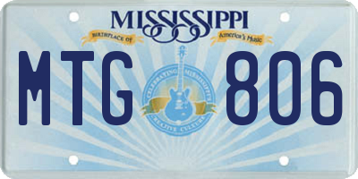 MS license plate MTG806