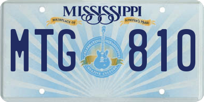 MS license plate MTG810
