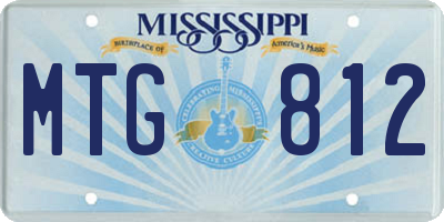 MS license plate MTG812