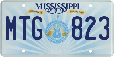 MS license plate MTG823