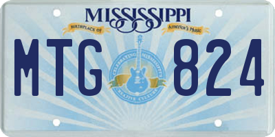 MS license plate MTG824