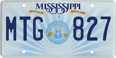 MS license plate MTG827