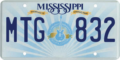 MS license plate MTG832