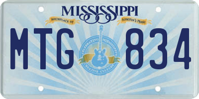 MS license plate MTG834