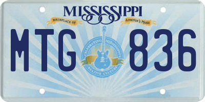 MS license plate MTG836