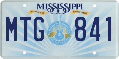 MS license plate MTG841