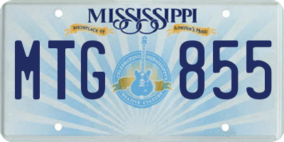 MS license plate MTG855