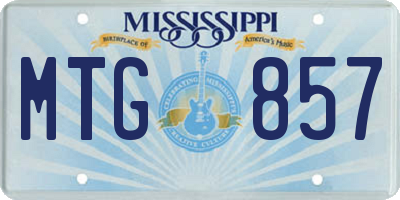 MS license plate MTG857
