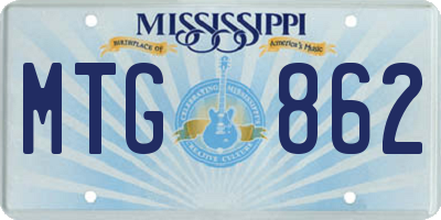 MS license plate MTG862