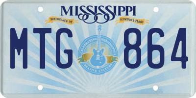 MS license plate MTG864