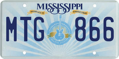 MS license plate MTG866