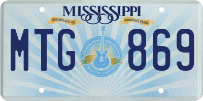 MS license plate MTG869