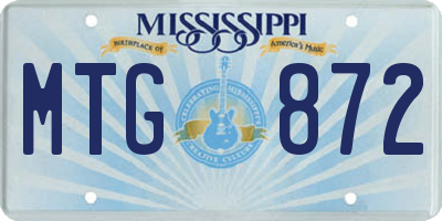 MS license plate MTG872