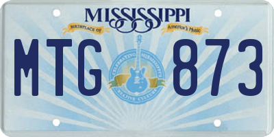 MS license plate MTG873