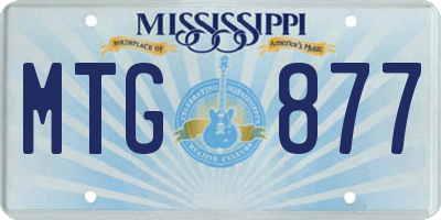 MS license plate MTG877