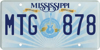 MS license plate MTG878