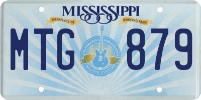 MS license plate MTG879