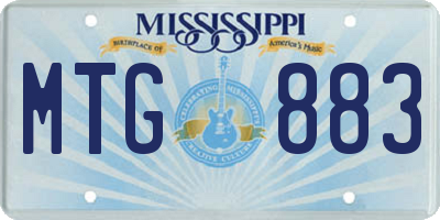 MS license plate MTG883