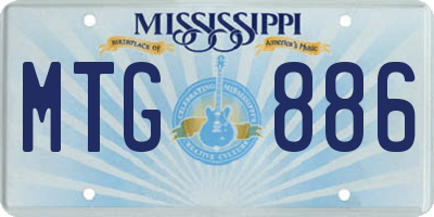 MS license plate MTG886