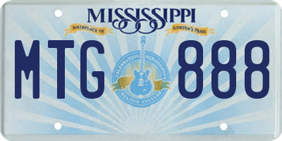 MS license plate MTG888